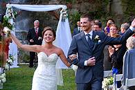 Wedding ceremony at The Villa Waterfall at Springwood