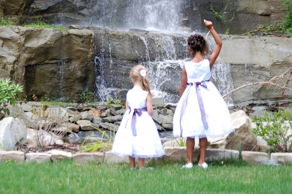 Flower children at The Villa Waterfall at Springwood