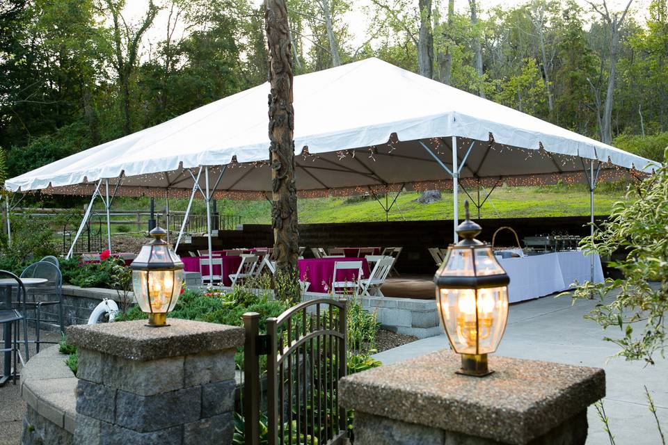 Rehearsal Dinner in Tented PatioPoolside Barbecue The Villa at Springwood