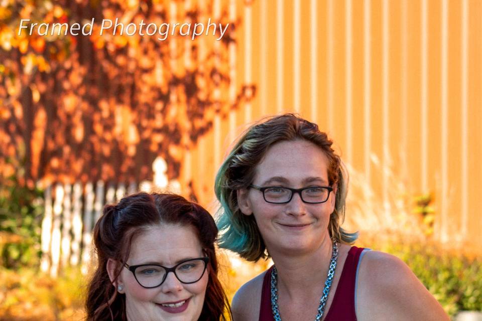 Bride and friend