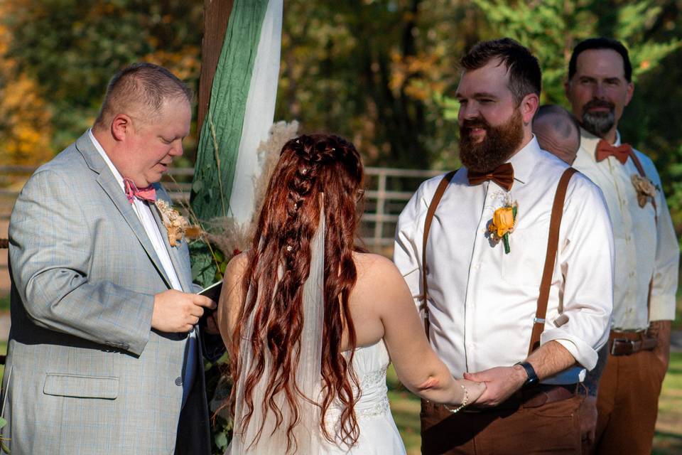 At the altar