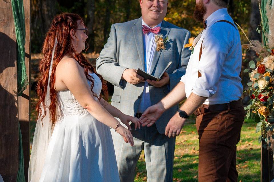 At the altar