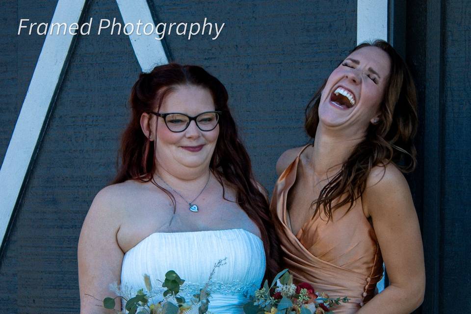 Bride and Maid of honor