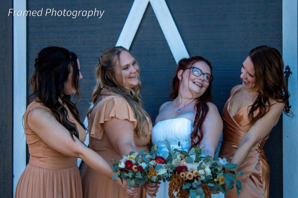 Bride and Bridesmaids