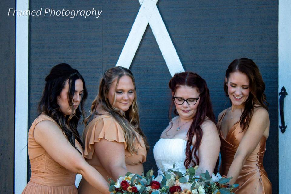 Bride and Bridesmaids