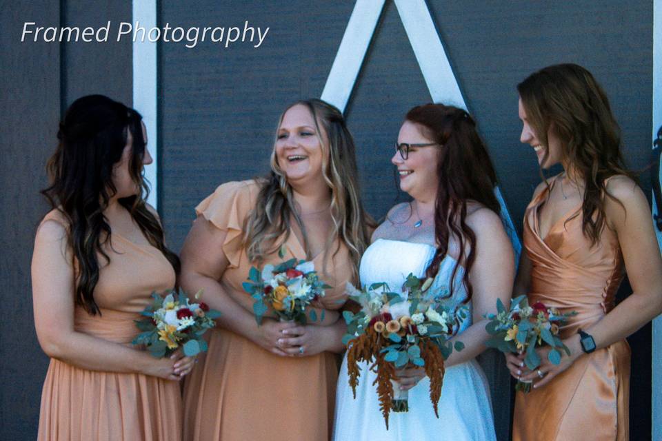 Bride and Bridesmaids