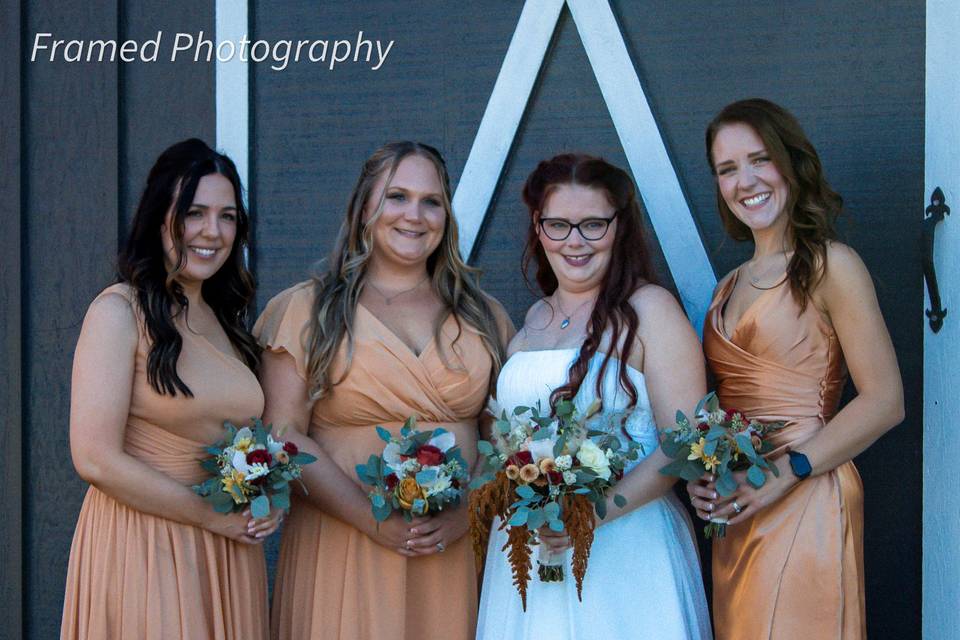 Bride and Bridesmaids