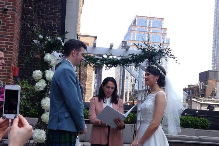 Scottish roof wedding