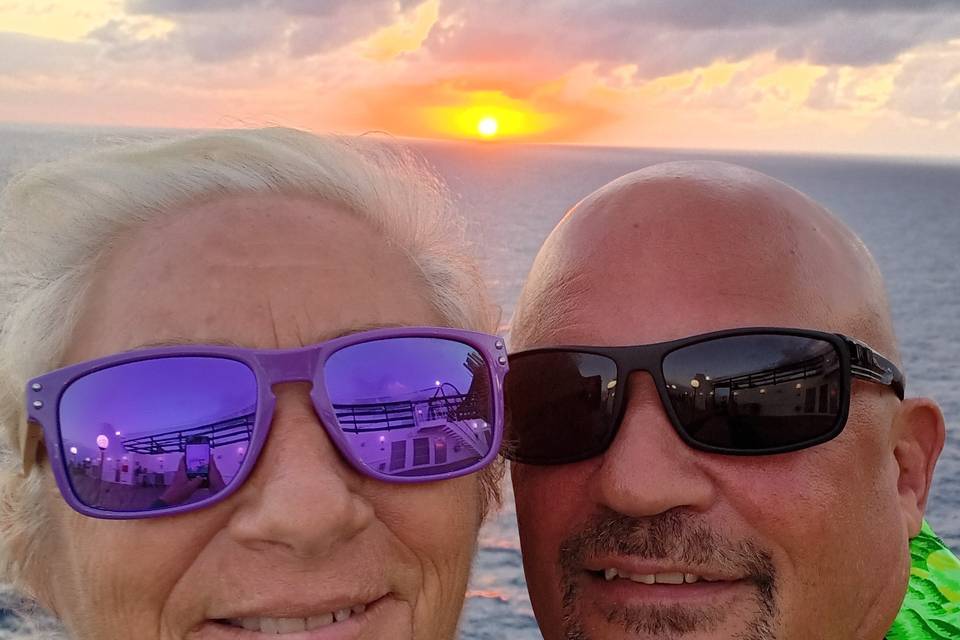 Beautiful sunset sea day