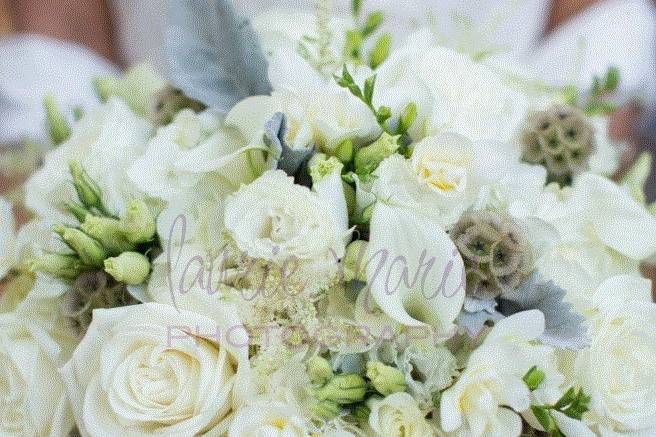 White roses bouquet