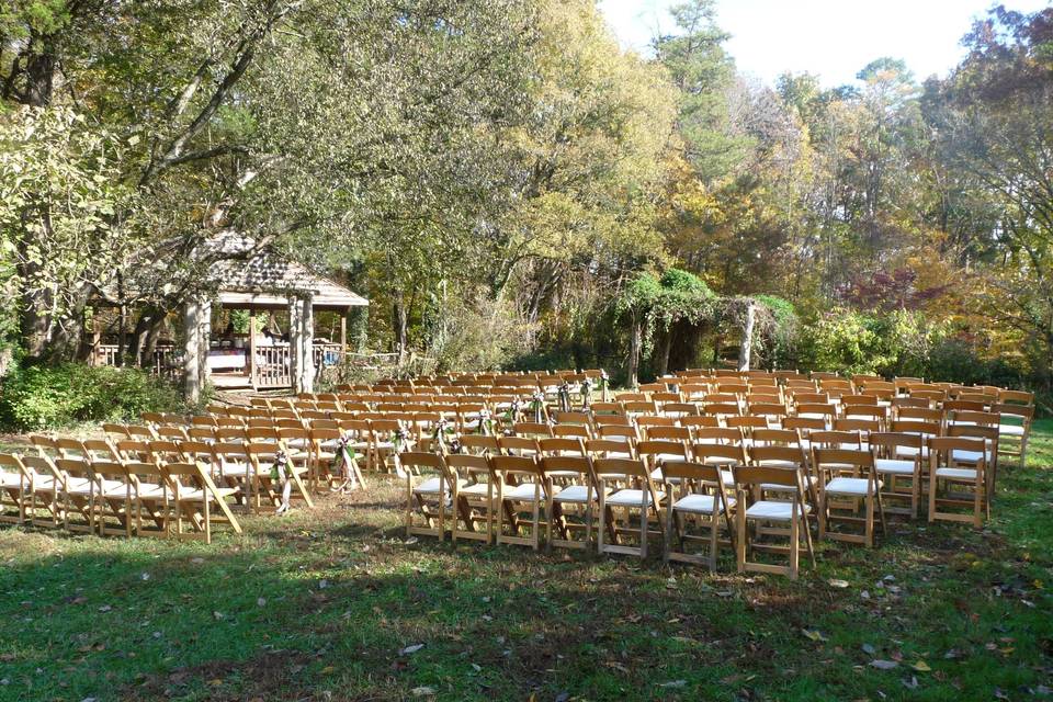 Wedding ceremony area