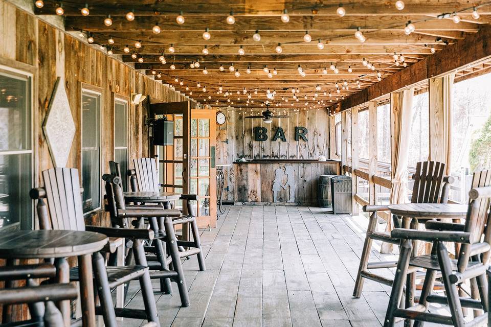 Porch with lighting