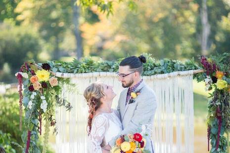 Boho wedding ceremony