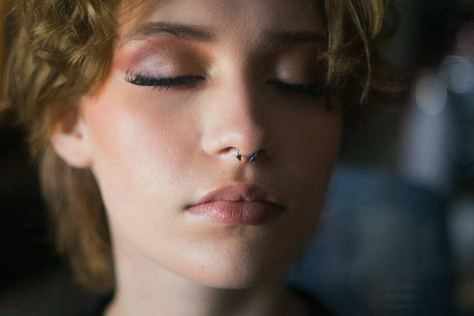 Peachy Orange Bridal glam