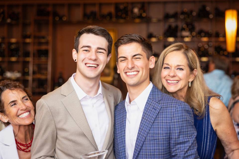 Newly weds with moms