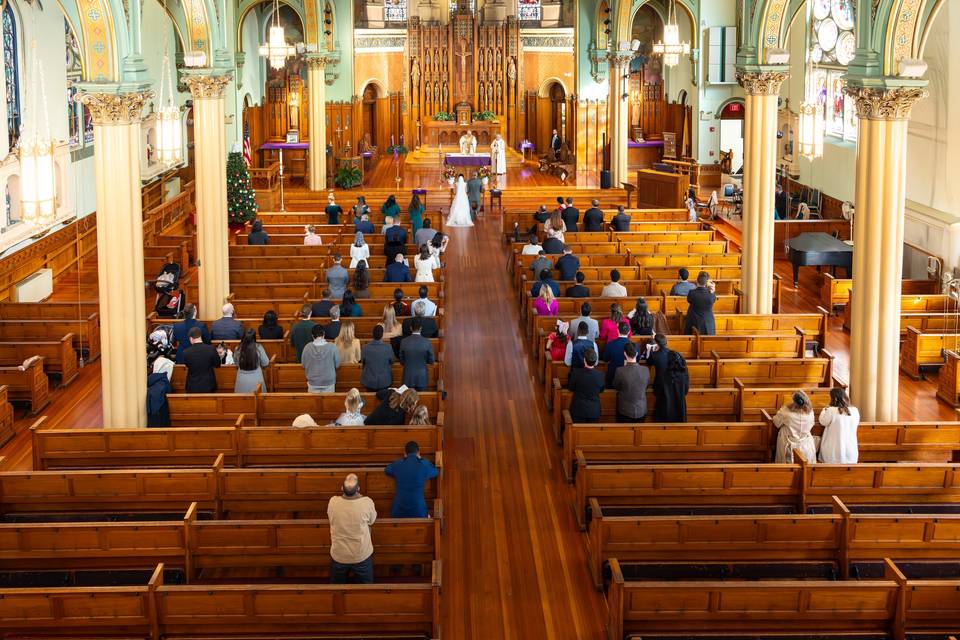 Formal church wedding