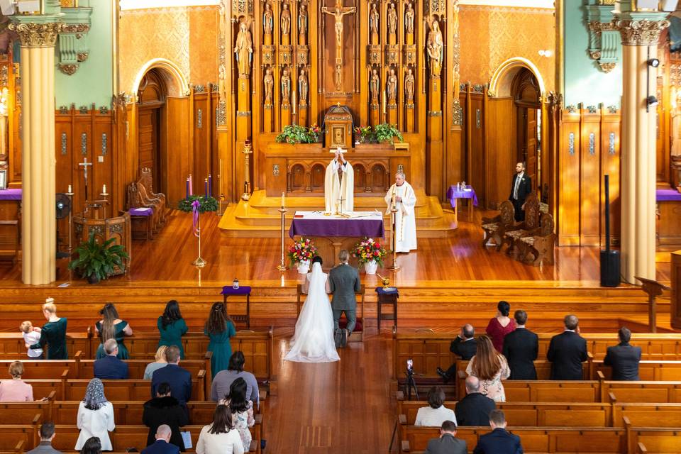 Formal church wedding