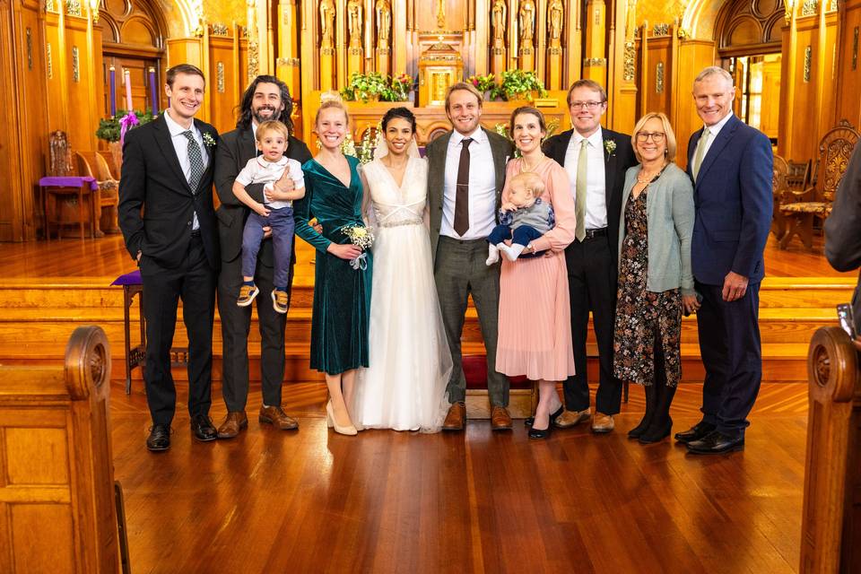 Wedding party photo