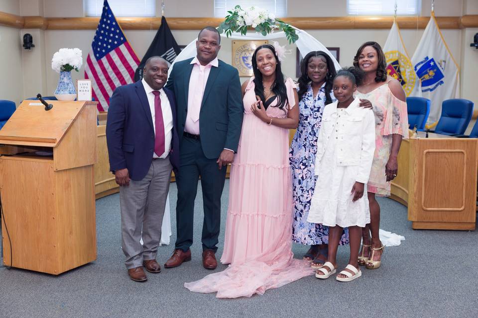 Wedding party photo
