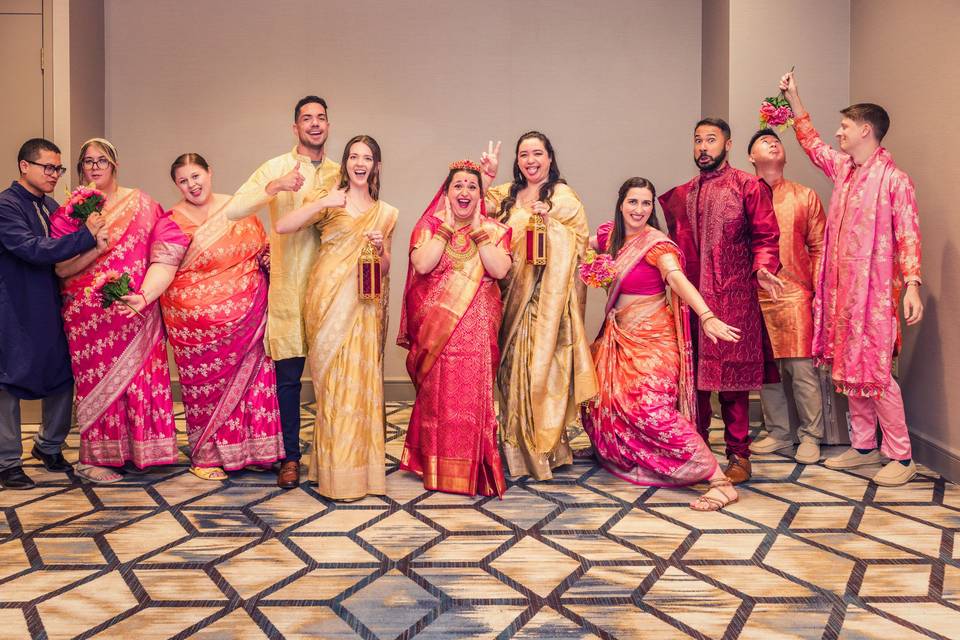 Dressed for an Indian wedding