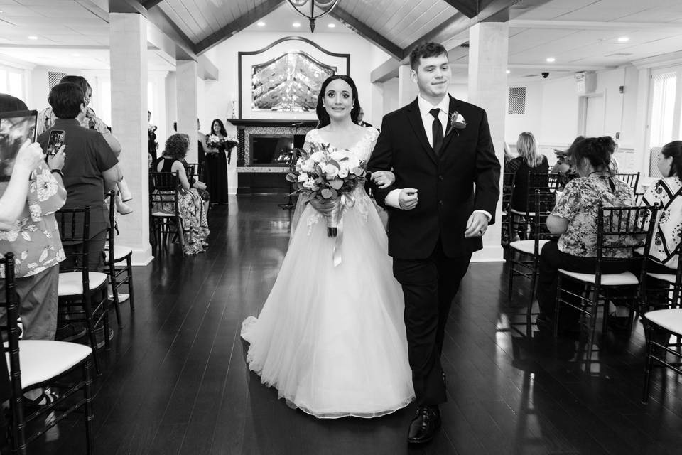 Down the aisle