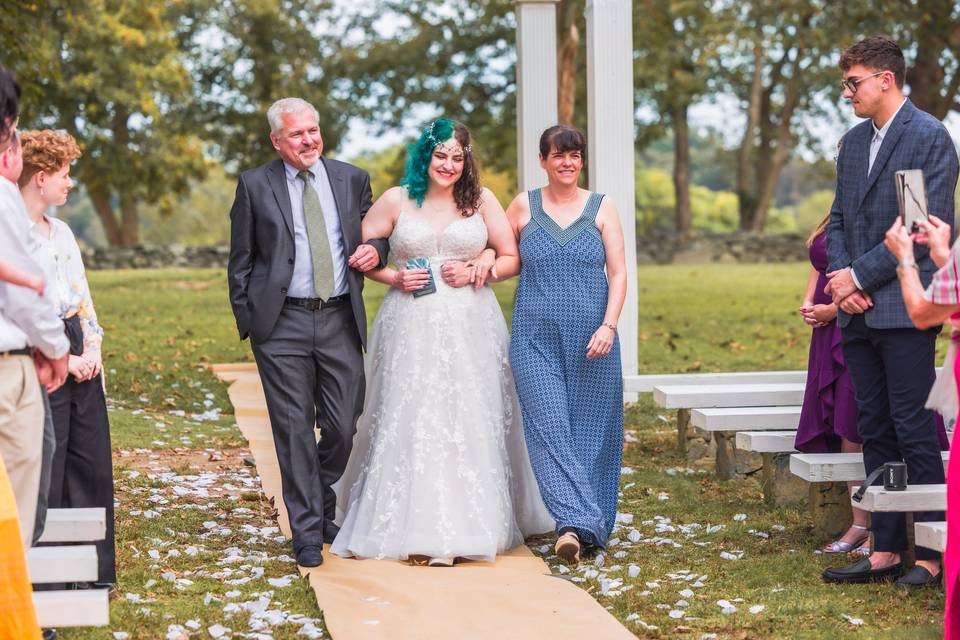 Down the aisle