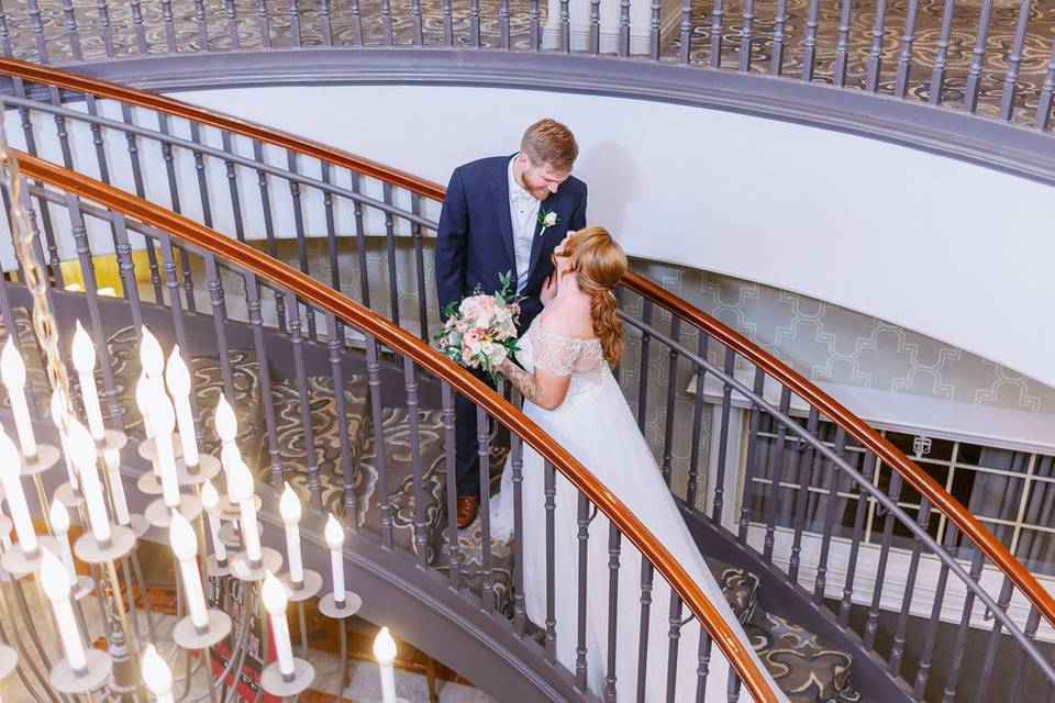 Couple on Grand Staircase