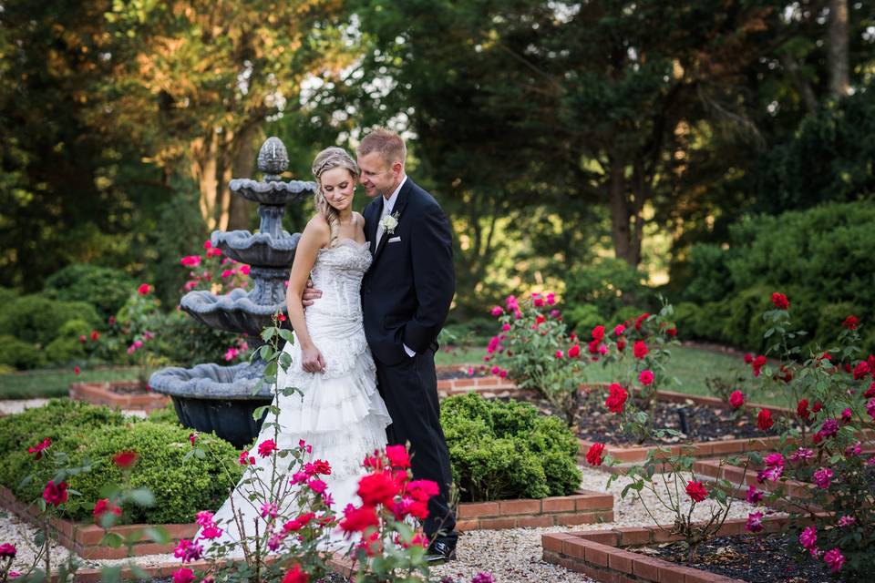 Couple's portrait on the grounds