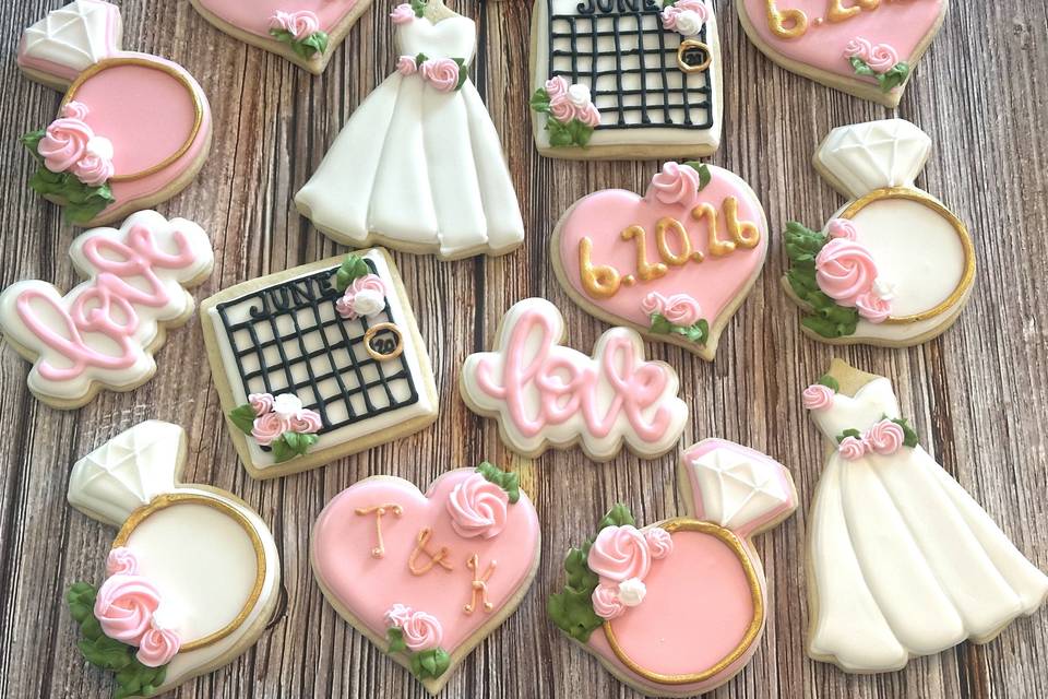 Wedding sugar cookie set