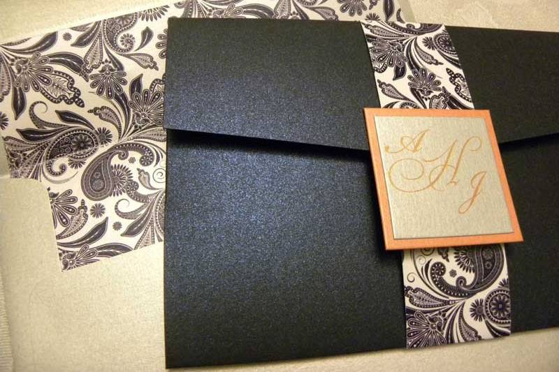 Outside view of Perfectly Paisley Invitation