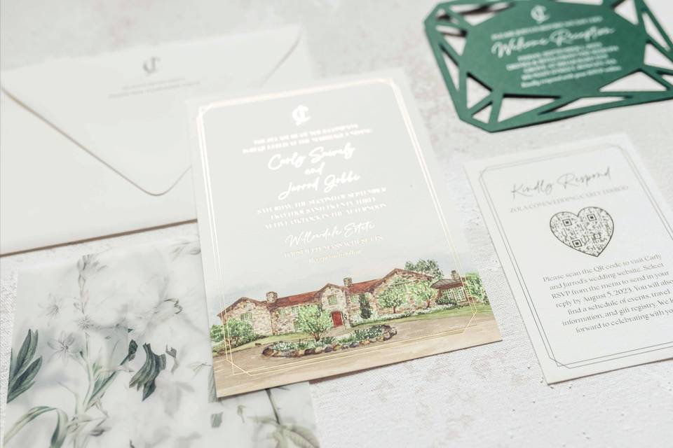 Watercolor + Gold Foil