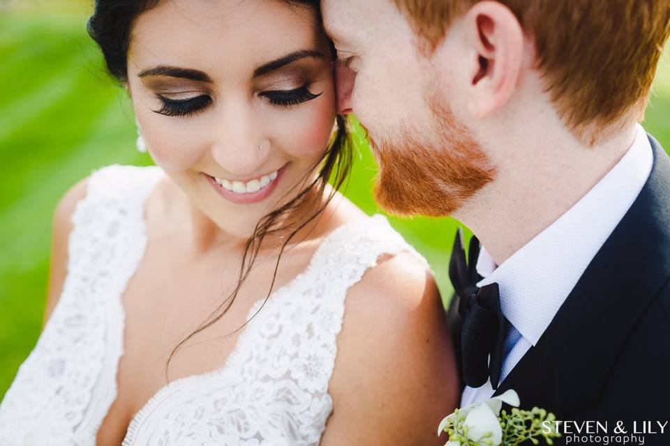 Smiling bride