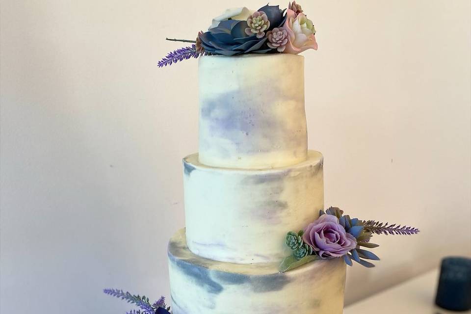 Three tier wedding cake