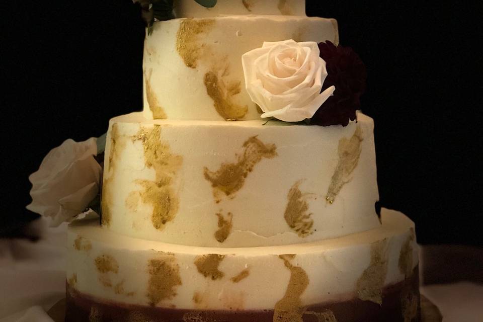 Wedding Cake & Groom's Cake