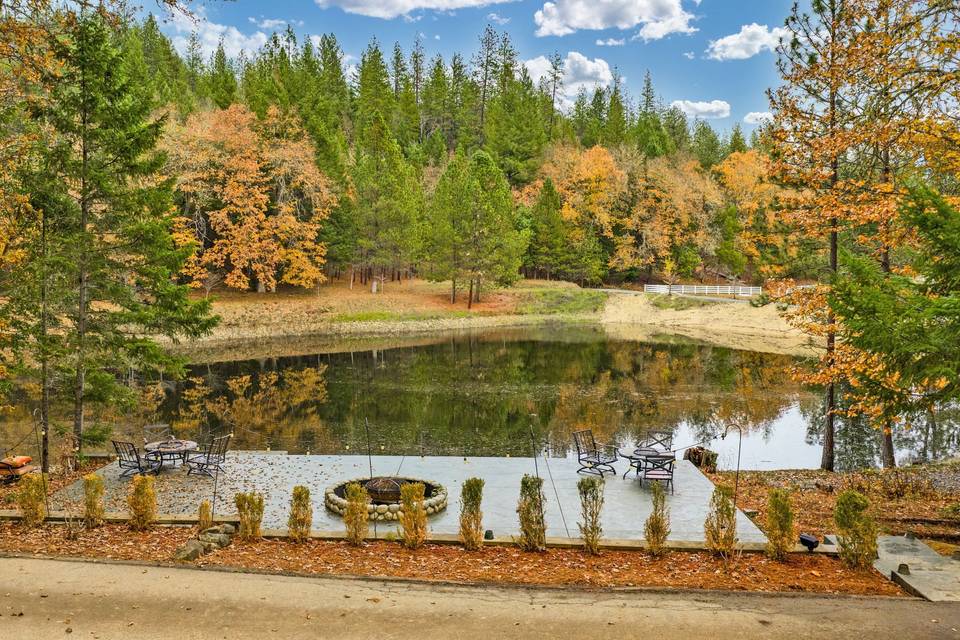 Pond Patio with Fire Pit