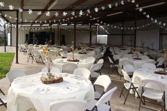Wedding reception area