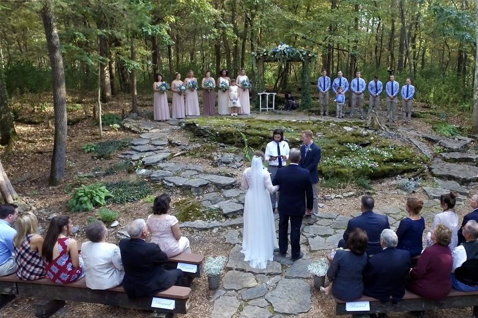 Gorgeous Boho wedding in the woods.