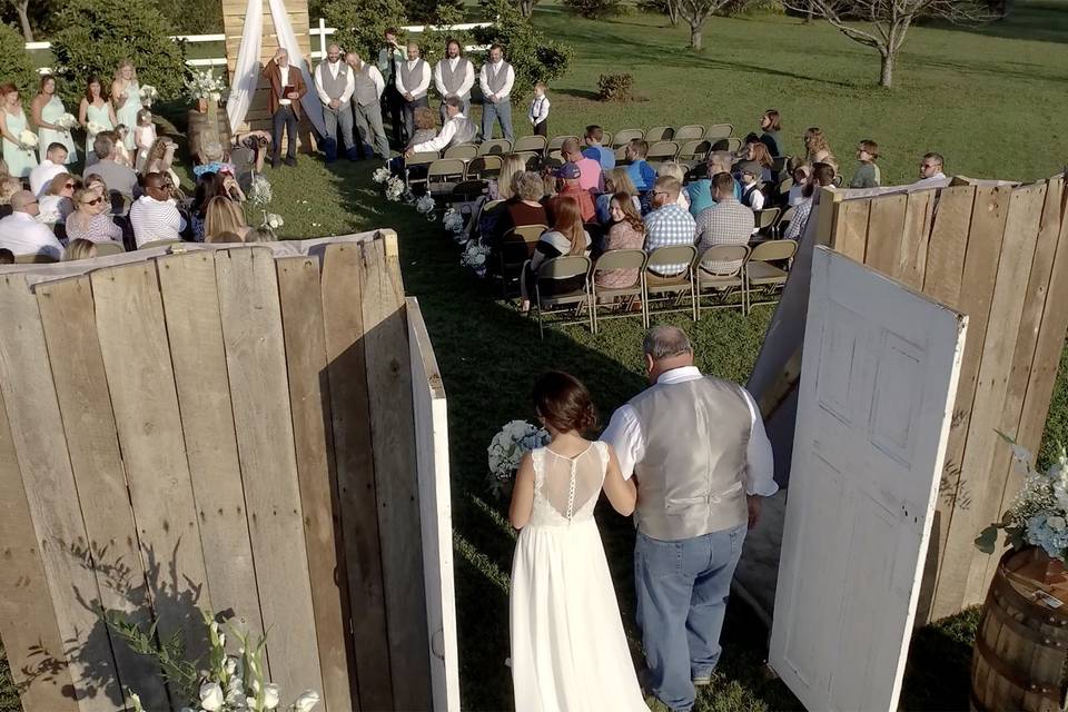 Backyard wedding.