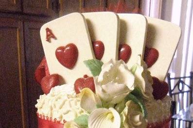 Ace of Hearts Wedding Cake
