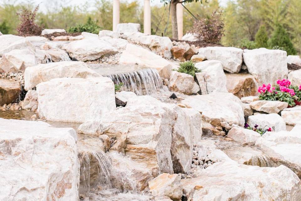 Fountain behind the altar