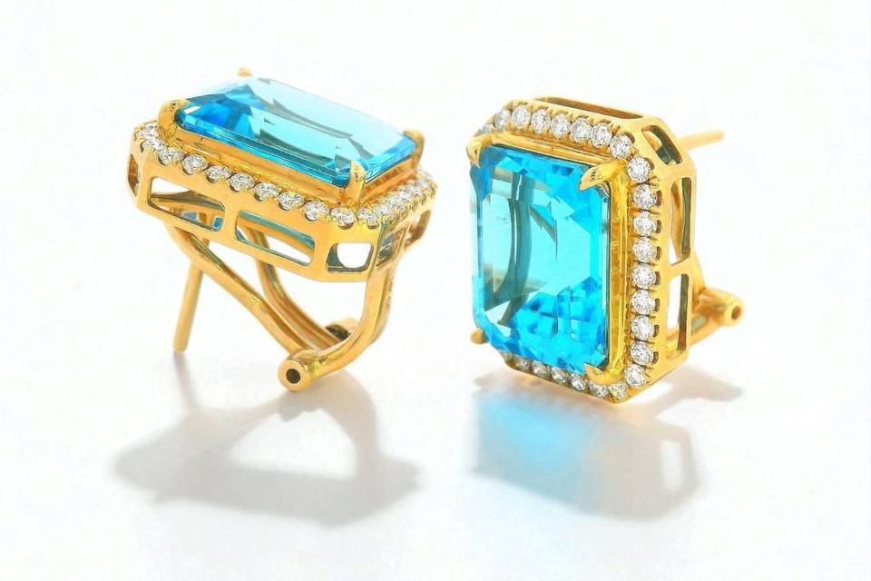 Blue Topaz Earrings