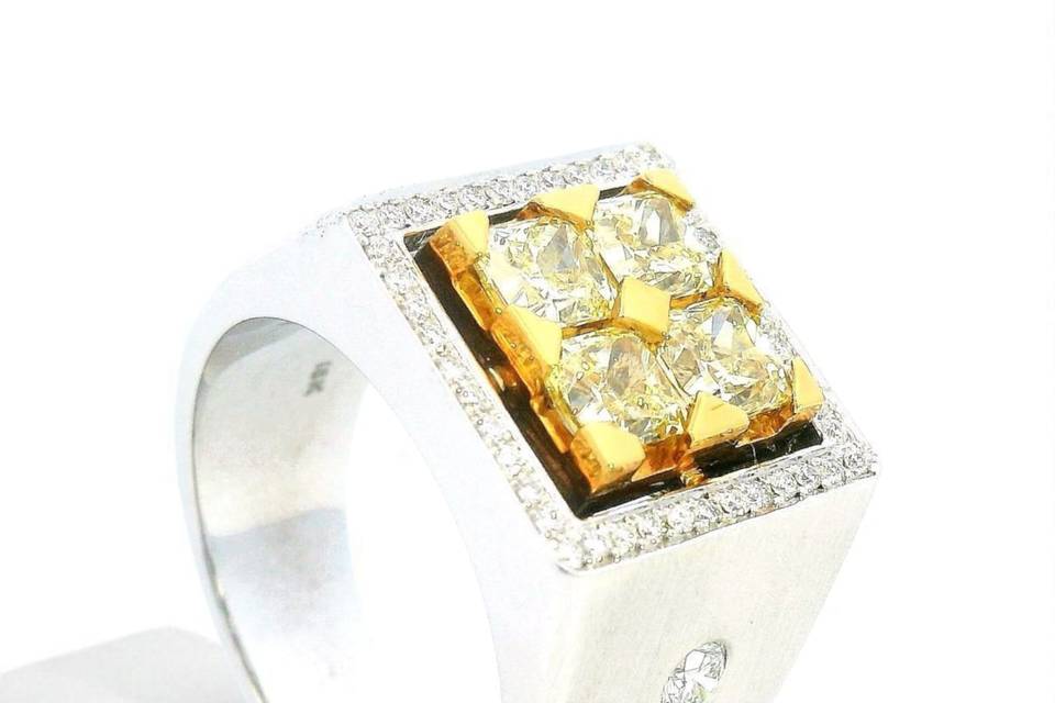 Men's Yellow Diamond Ring