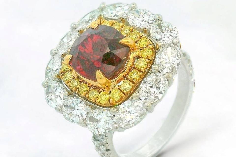 Ruby Yellow Diamond Ring