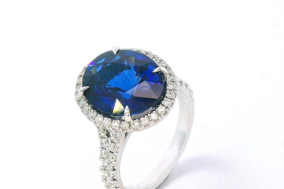 Sapphire and Diamond Ring