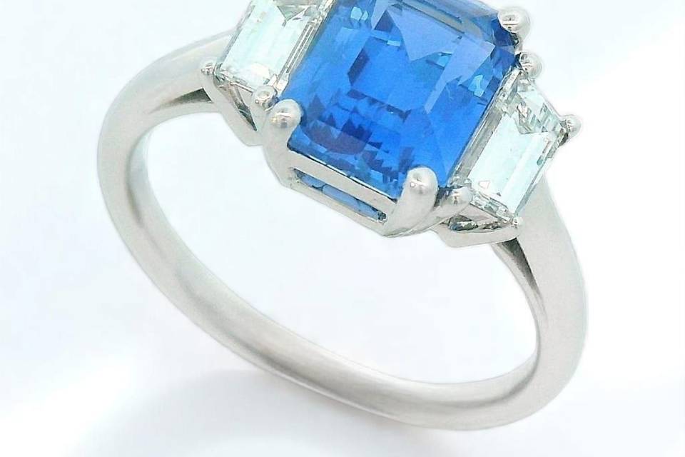 Sapphire and Diamond Ring