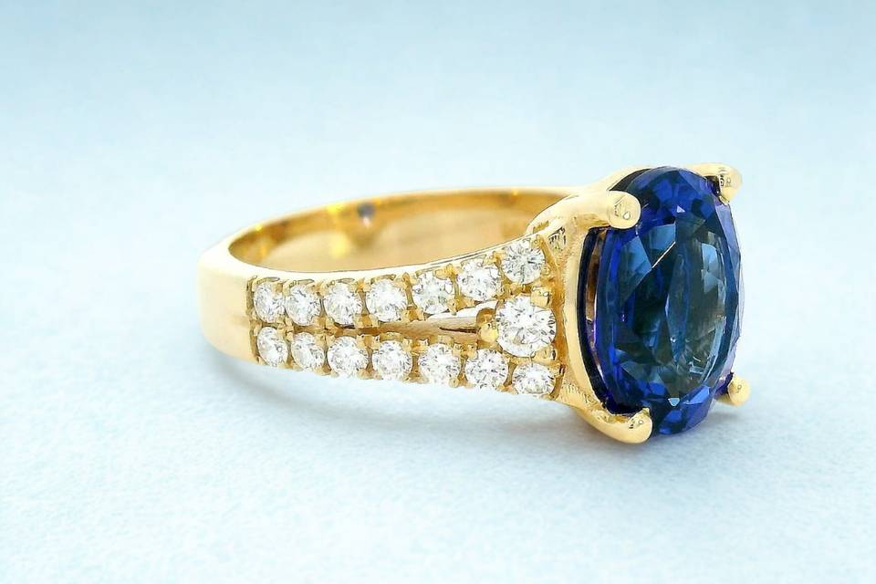 Sapphire and Diamond Ring