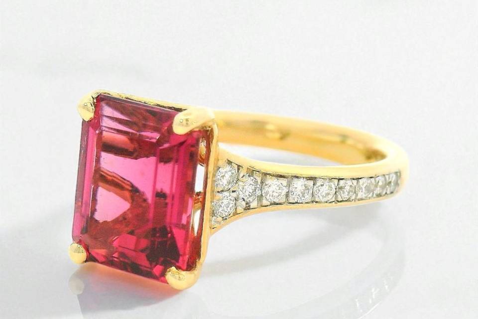 Pink Tourmaline Ring