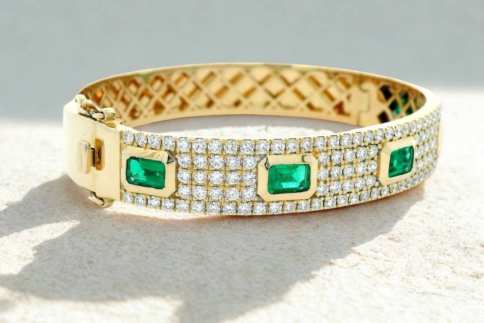 Emerald and Diamond Bracelet