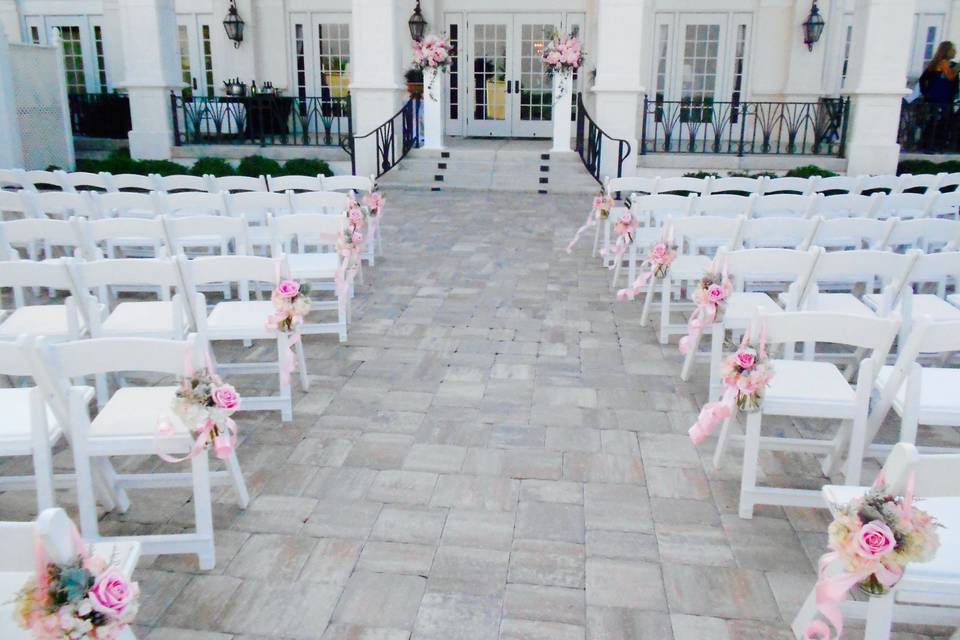 Ceremony facing the terrace