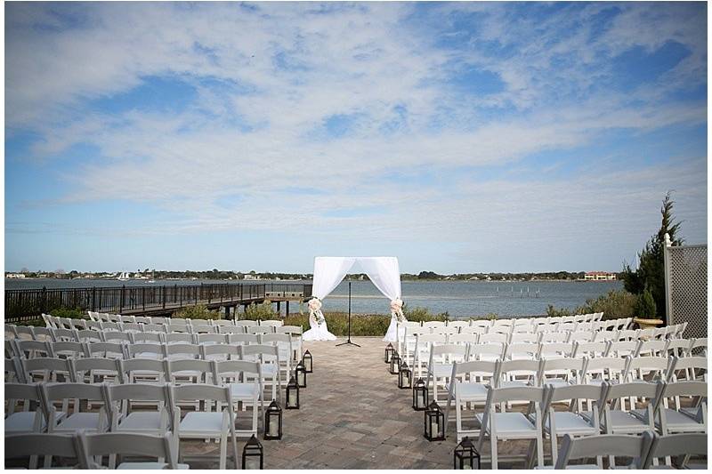 Ceremony facing the water